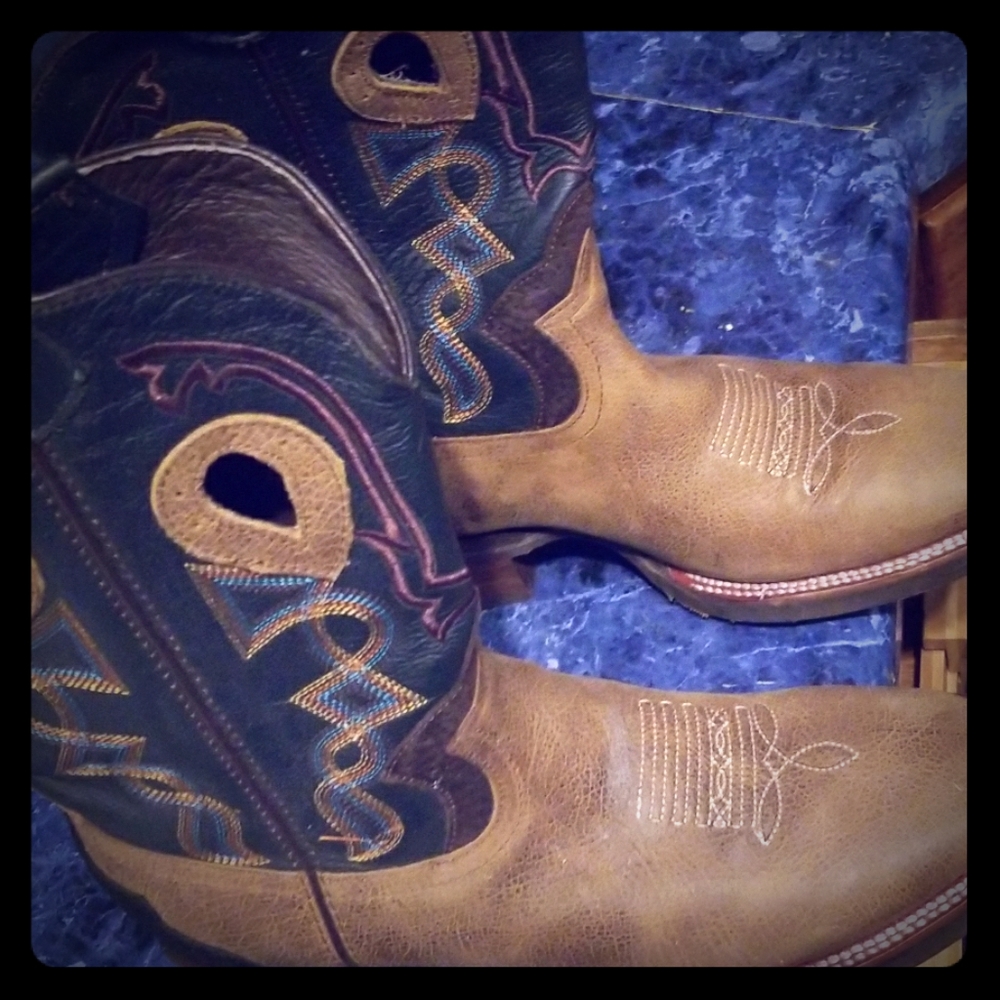 Leather cowboy boots